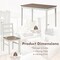 5-piece Wooden Dining Set With Rectangular Table And 4 Chairs-coffee And White